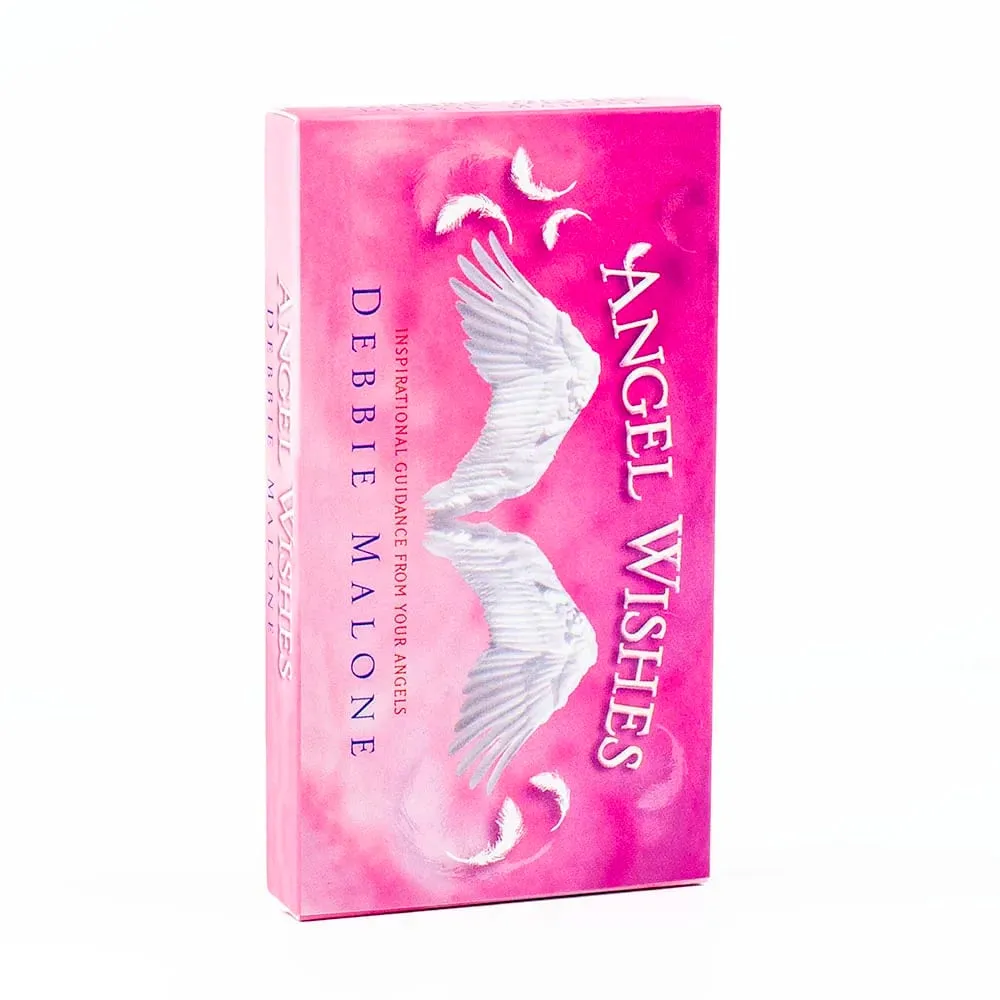 Angel Wishes Oracle Cards 40-Piece Deck English Visions Divination Επιτραπέζιο παιχνίδι για οικογένεια και φίλους 11,1x6,1 cm