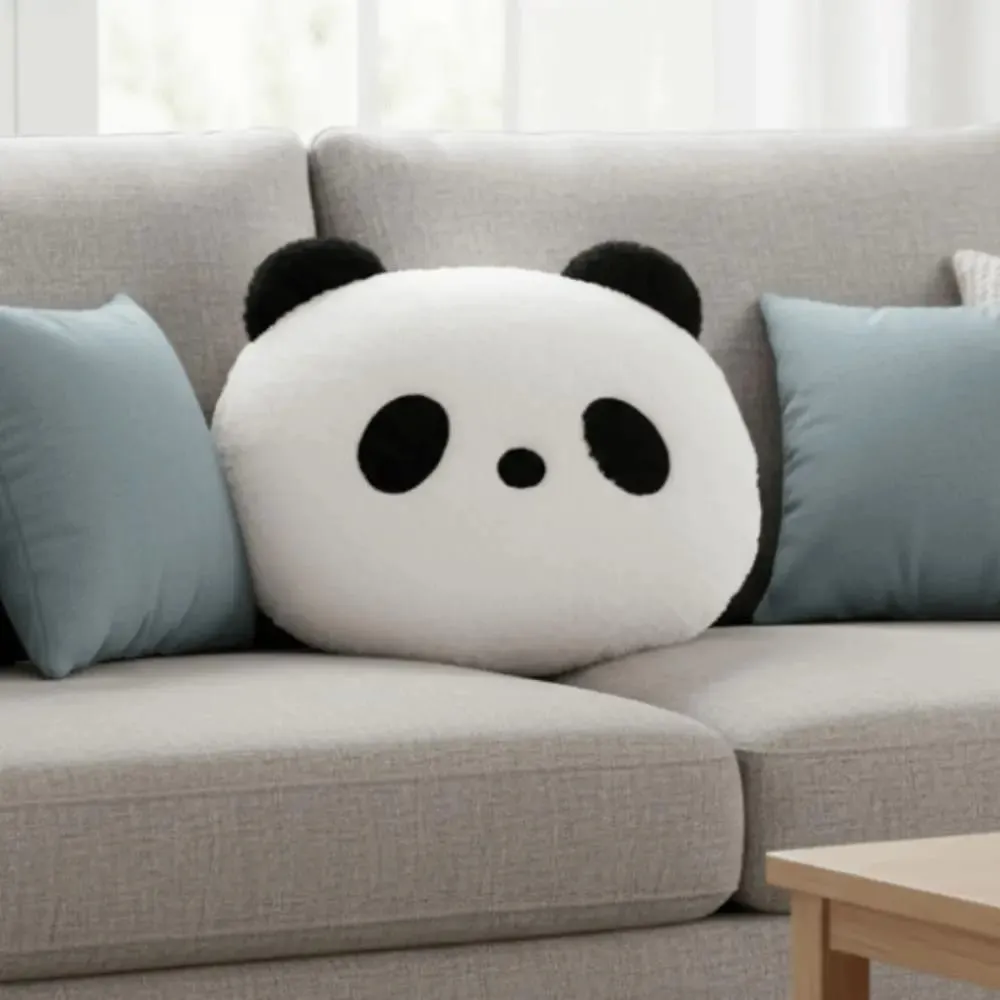 Kitömött állat plüss panda párna lakberendezési hálószoba kanapé töltött panda párna 30 cm Kawaii panda dobó párnák