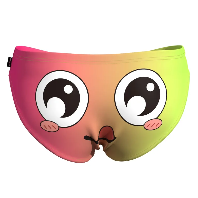 Men's Low Waist Briefs Breathable Gradual Cartoon Print Underwear Sexy Triangle Pants for Men