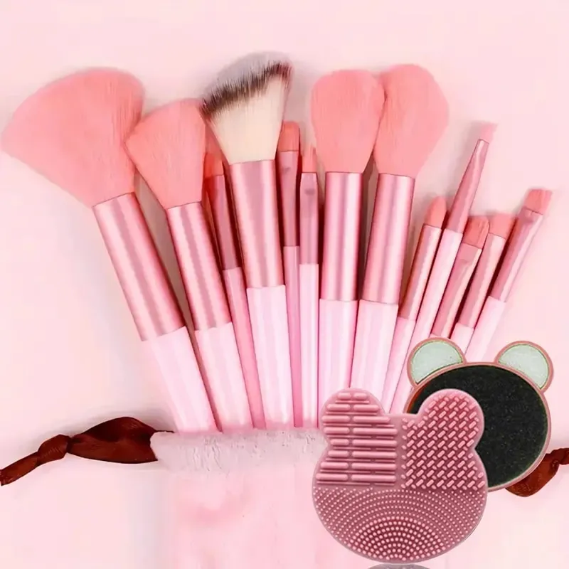 20/40Pcs Makeup Brushes at Sponges Set Brown Makeup Puff Beauty Egg Headband Wristband Remover Kit Regalo sa Tool ng Makeup