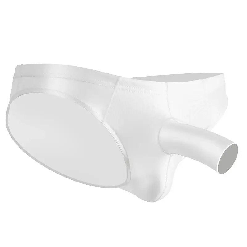 High Elastic Bikini Briefs gay Men's glossy underwear open Pouch Panties Men Smooth gay underwear