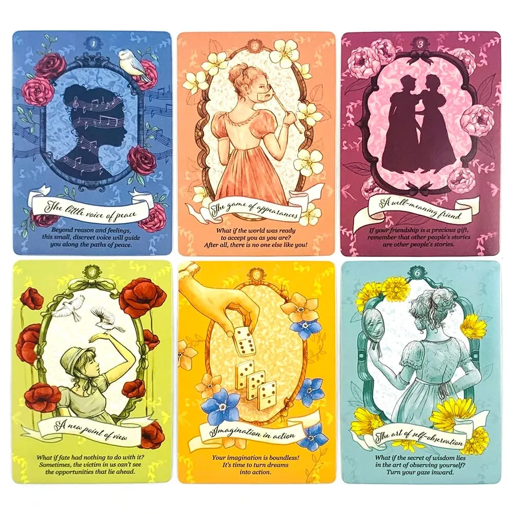 Bagong Jane Austen Oracle Cards 40pcs Vibrant Illustrations Oracle Deck Natatanging Mystic Designs Perpekto Para sa Paghula at Pagbibigay ng Regalo