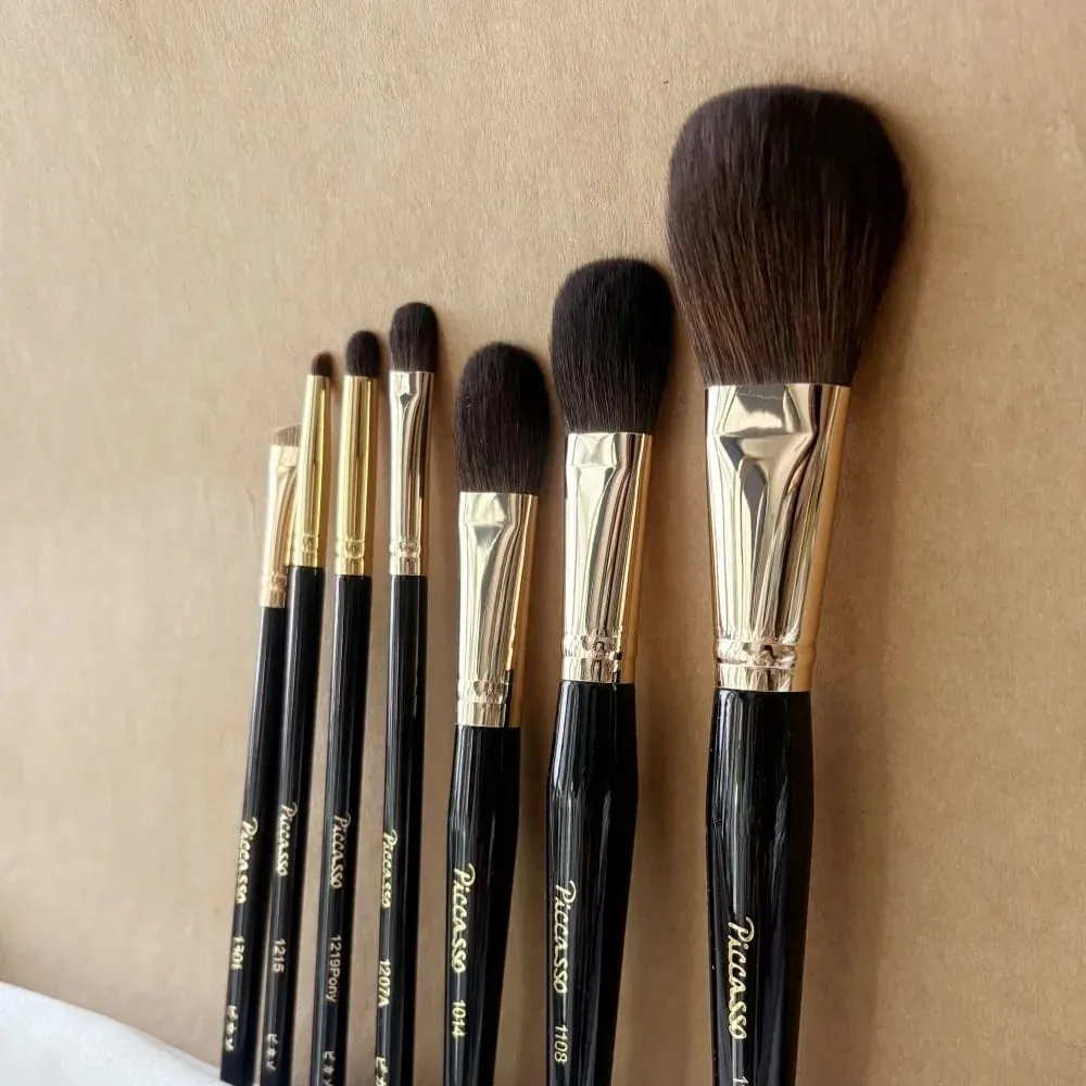PA Makeup Brushes Set Luxury Super-soft Natural Bristles Face Eye Shadow Powder Cheek Blush Highlight Cosmetic Tools Kit 7pcs
