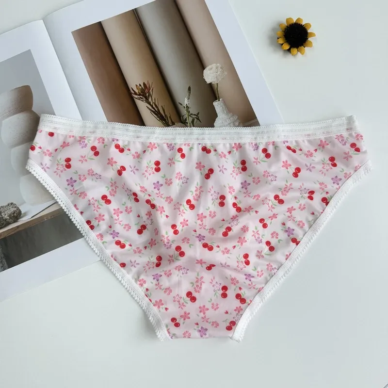 Sexy Men Underwear Briefs Cuecas Calzoncillos Slip U Convex Pouch Breathable Floral Print Male Sissy Panties Men Bikini Briefs