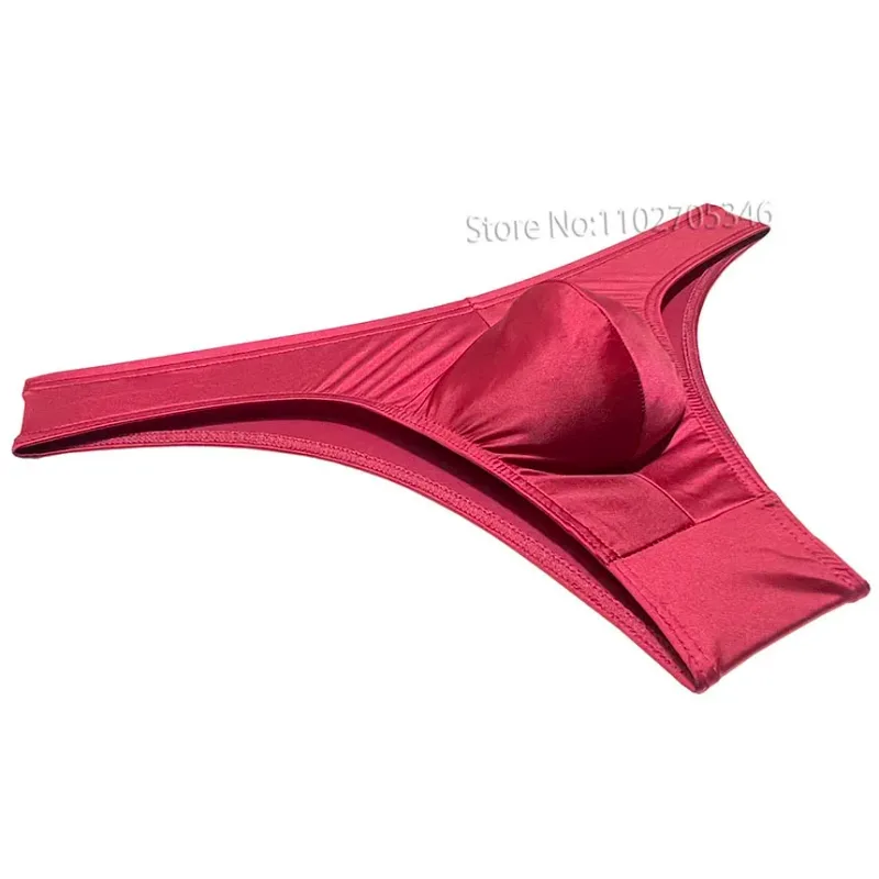 Silky Smooth Bikini Briefs Men's Enhance Pouch Micro Underwear Slip Sexy Beach Briefs Breathable Sissy Panties Pool