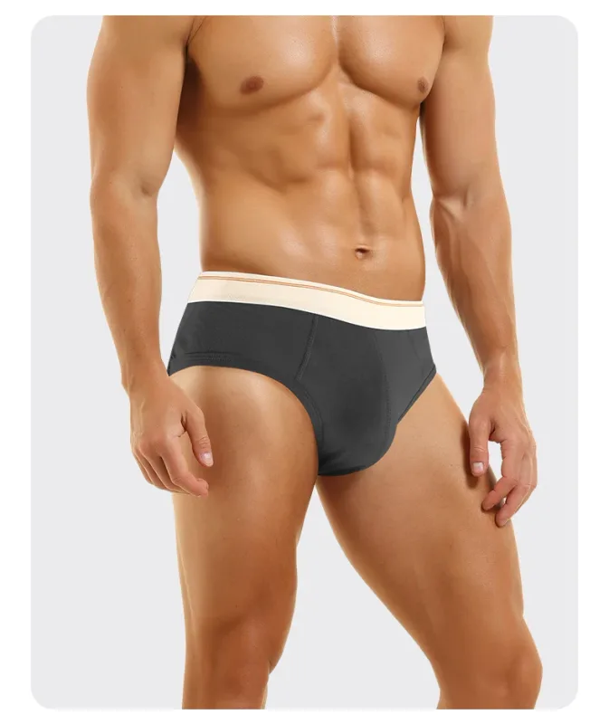 Men's pure cotton breathable and comfortable triangular underpants, mid-waist, skin-friendly and soft, teenagers' underpants