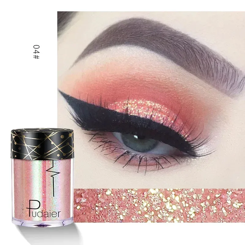 Νέα Glitter Eye Shadow Professional Makeup Monochrome Shining Eyeshadow Sequins Universal Party Cosmetic