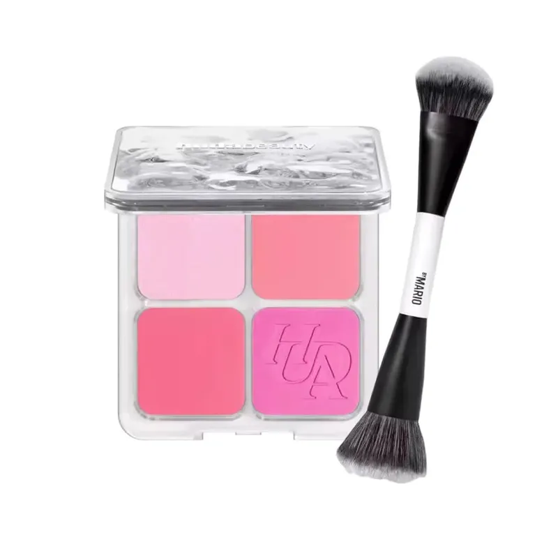 4-σε-1 Glow Blush και Mario Brush Set Blush Filter Flush Eye Check Blush Palette Matte Shimmer Μεγάλης διάρκειας Γυναικεία Καθημερινά Καλλυντικά