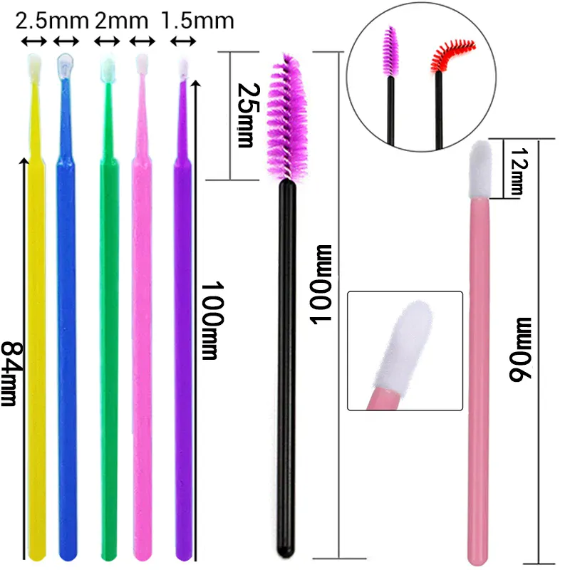 50/100/150 Stuks Wimper Borstels Concealer Lash Brush Spoolies Mascara Wands Applicator Voor Wimperverlenging Make-Up Set laukiss