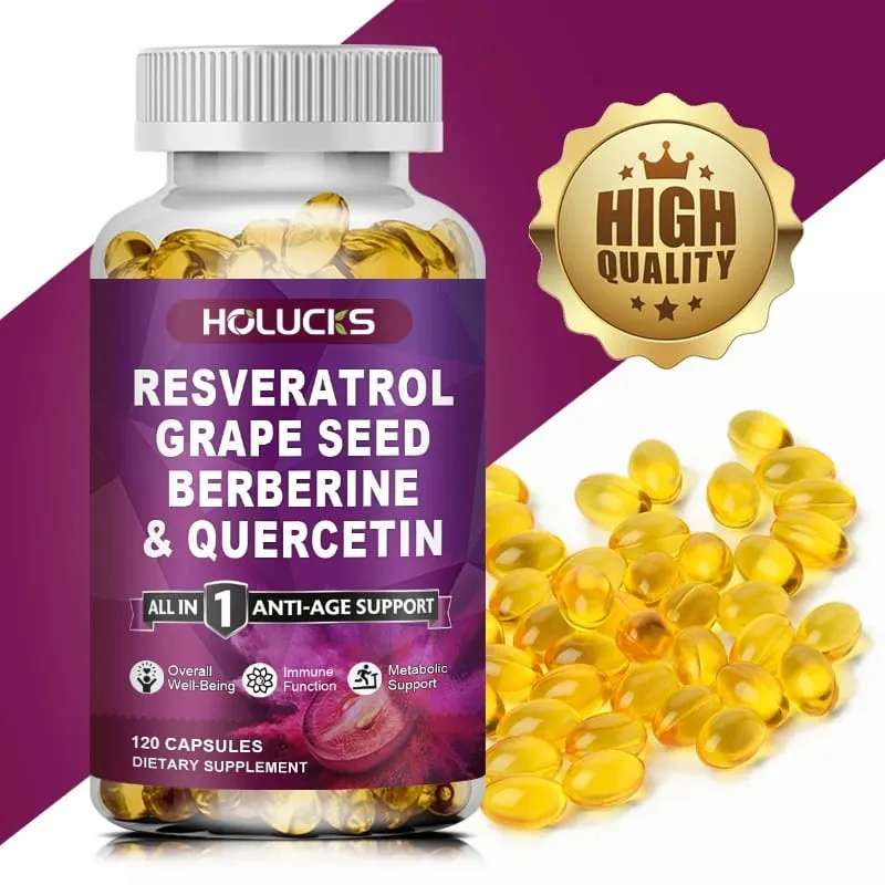 Resveratrol Supplement Boost NAD+ level Anti-Aging Immune Support Improve Metabolic Promote Overall Wellness