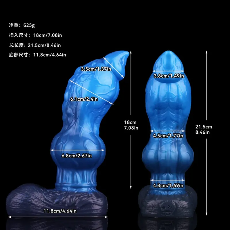 Monster Dragon Cock Πρωκτικό Dildos Διπλό Επίπεδο πέους Κολπικός Αυνανιστής Αυνανισμός Παιχνίδια σεξ σιλικόνης για ενήλικες γυναίκες Άνδρες που φλερτάρουν