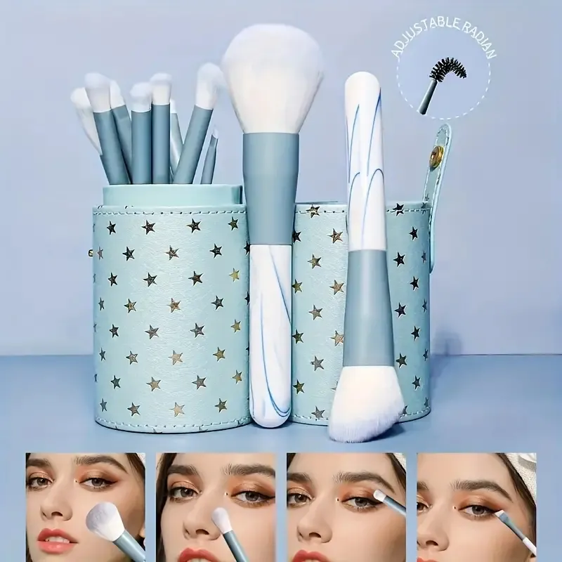 12 τμχ Σετ επαγγελματικών πινέλων μακιγιάζ Premium Synthetic Foundation Concealer Powder Eyeshadow Blush Brushes Hygienic Beauty Tools