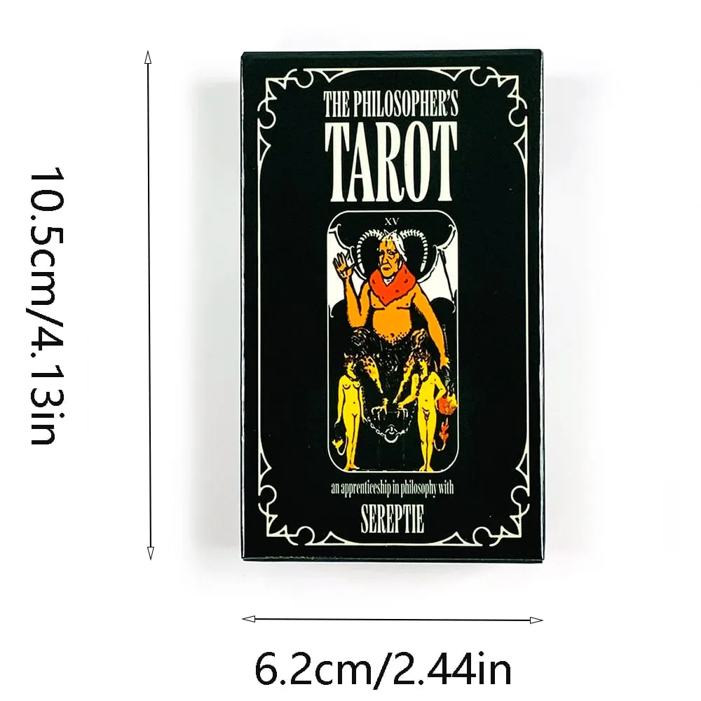 Bago The Philosopher's Tarot Deck 78 Cards English Version Fate Prediction Spiritual Divination Table Game para sa Tarot Beginners — image 6