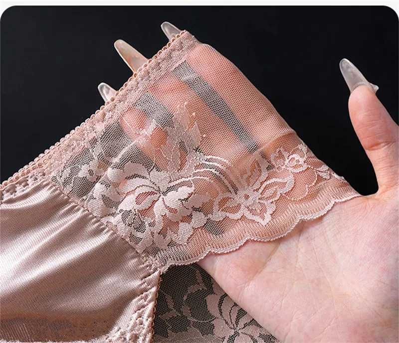 Lace men's underwear 3D Punched tangas japonesa Ice Silk Thin calzoncillos hombre Sexy lingerie adults 18 plus cuec gay panties