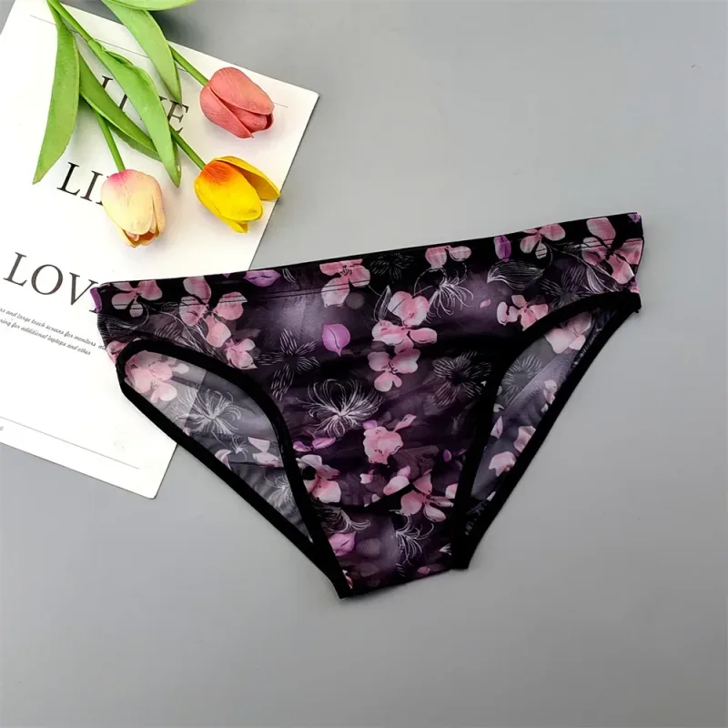 Plus Size Transparant Ondergoed Zien Door Sexy Slips voor Mannen met Zakje Nylon Hombre Slips Ademend Heren Slipje XL-4XL