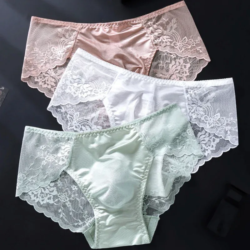 Men Sexy Lace Briefs Low Waist Floral Sheer Mesh Underwear 3D U Convex Pouch Underpants Breathable Male Lingerie — image 2
