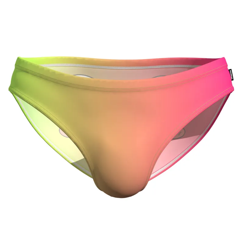 Men's Low Waist Briefs Breathable Gradual Cartoon Print Underwear Sexy Triangle Pants for Men