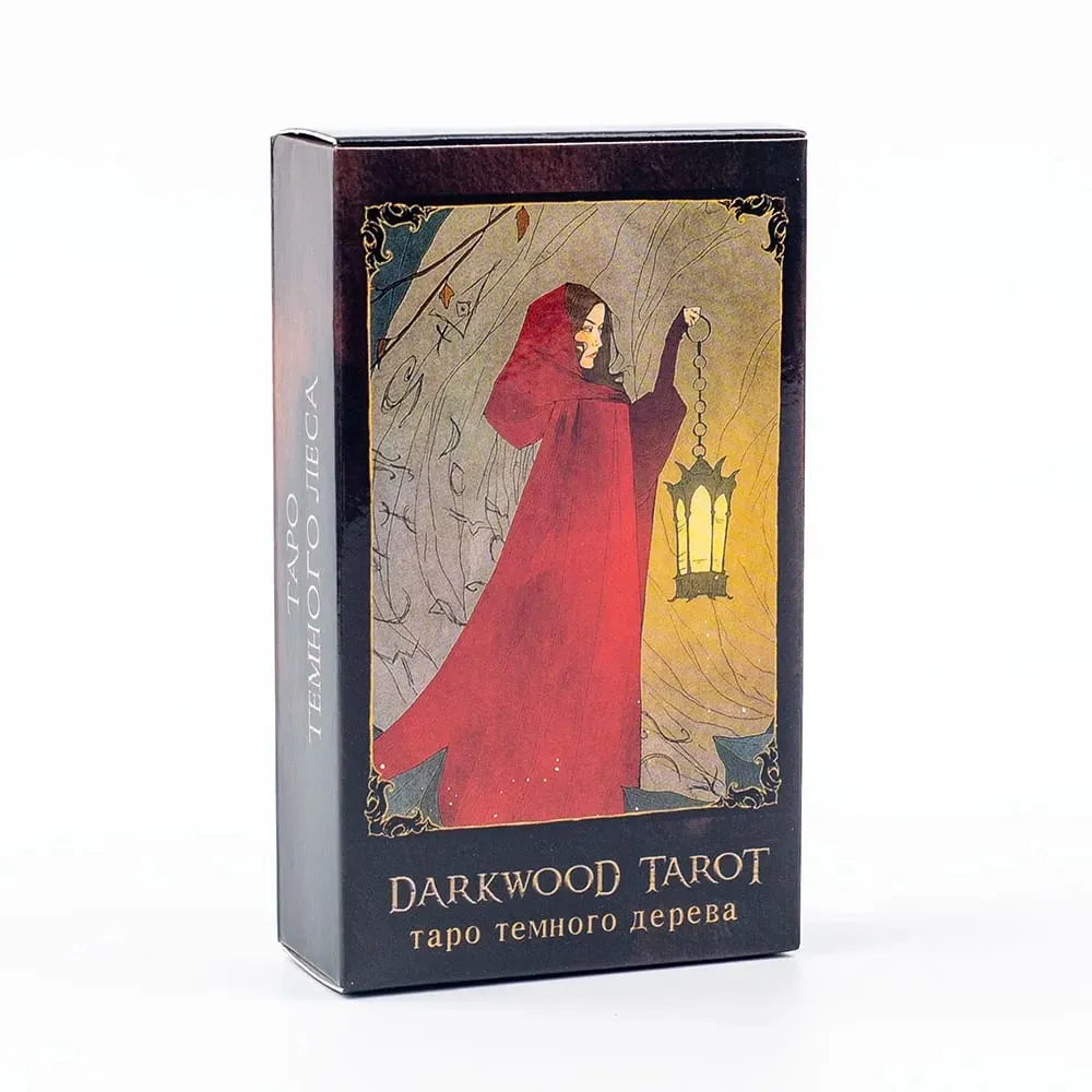таро темного дерева Darkwood Tarot 78 Cards Pack Russian Visions Divination Edition Pakli Társasjátékok 10,3x6cm