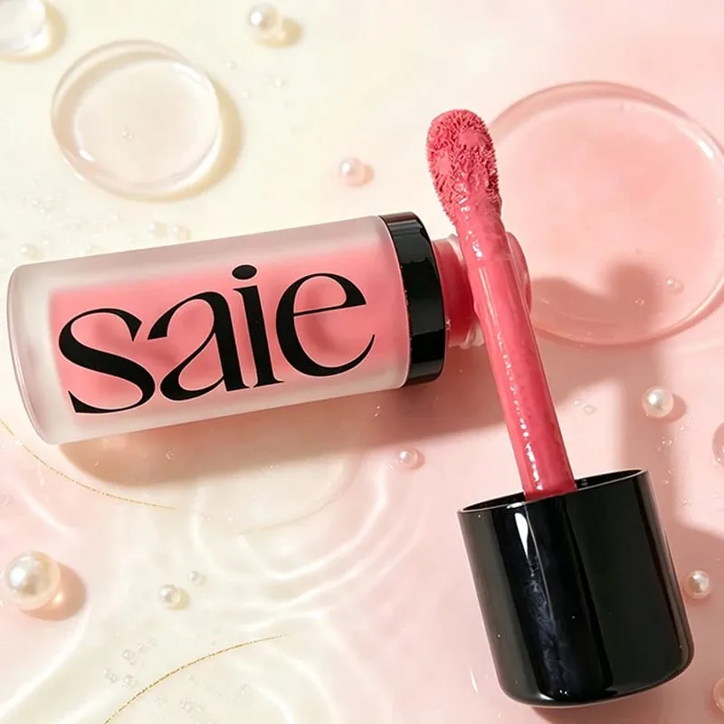 Fashion Saie Glitter Hydration Liquid Powder Blusher Moisturizing Liquid High Gloss Facial Contour Cream Products Makeup
