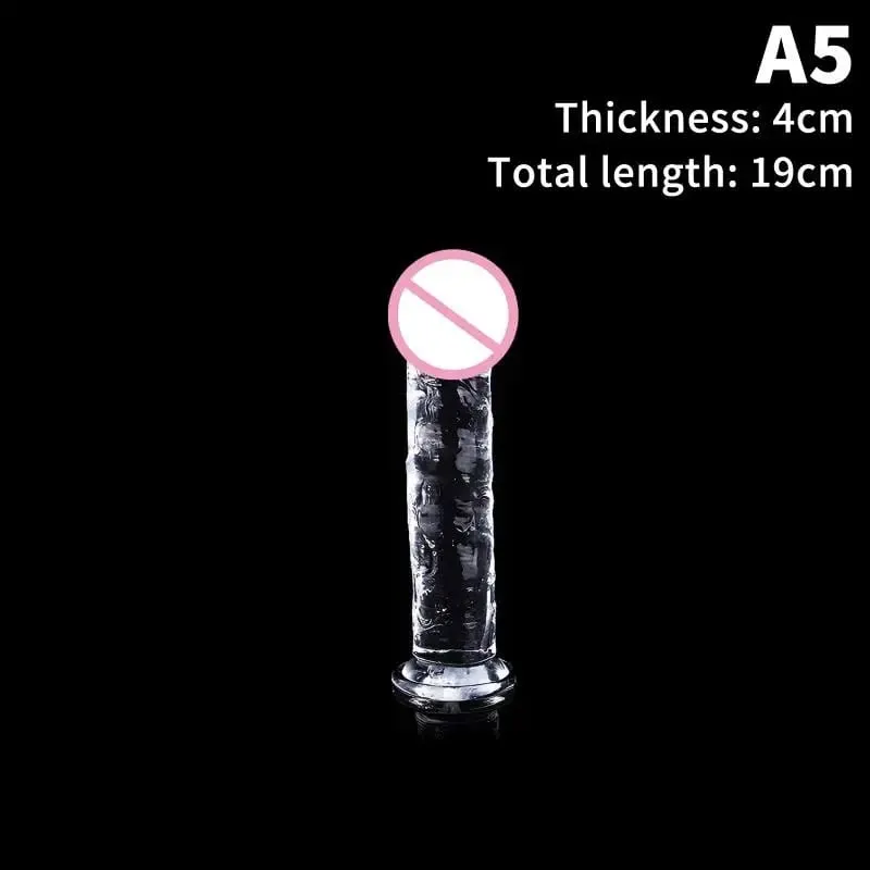 For Adult Sex Masturbator G Spot Realistic Dildo For Women TPE Beginner Clear Dildo With Strong Suction Cup Hands-Free Play