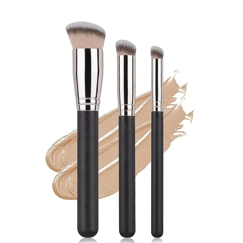Kuas Concealer Foundation Kuas Perona Pipi Kontur Premium Kuas Rias Wajah Padat Di Bawah Mata Sempurna Kuas Lembut untuk Memadukan