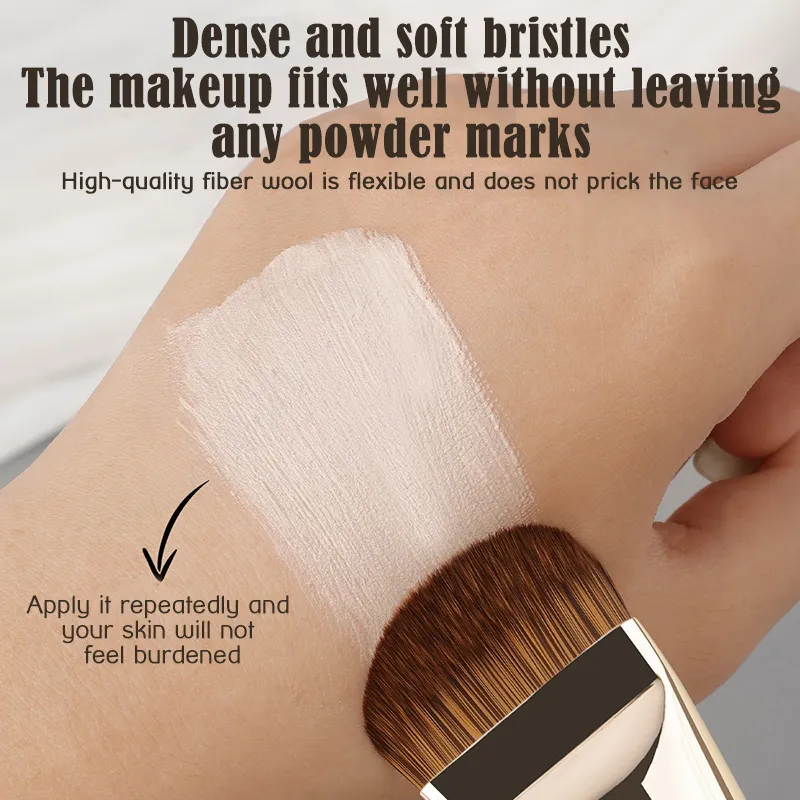 1 Buah Kuas Foundation Ultra Tipis Berbentuk Lidah Concealer Mulus Kepala Datar Alat Kecantikan Rambut Lembut Kuas Makeup Kuas Masker