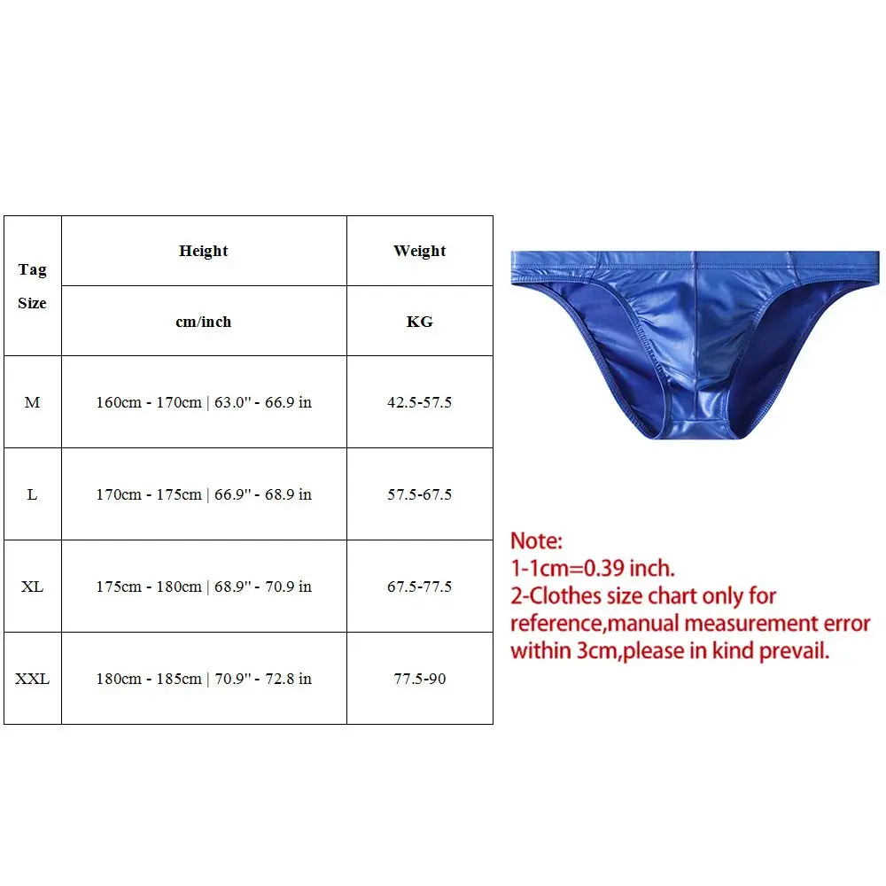 Waterproof Men Briefs Glossy Thong Silky Smooth Underpants Low-waist Men Underwear Waist Bulge Pouch Lingerie Panties Underpant