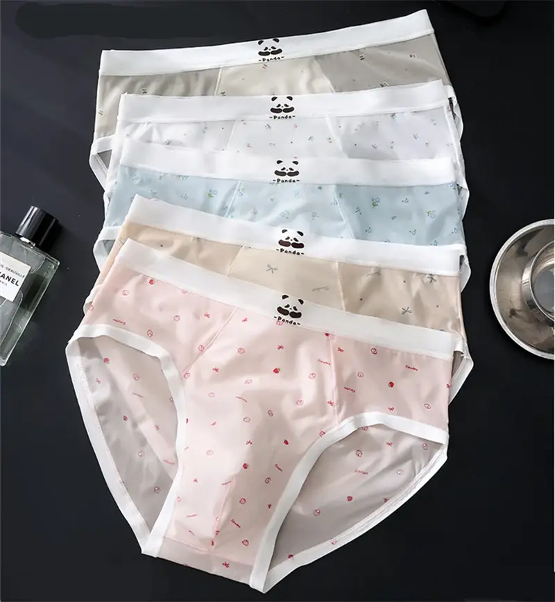 New Bare feel men's underwear printed sissy cuecas masculino ice silk sexys tøy men cueca thin seamless calzoncillos hombre