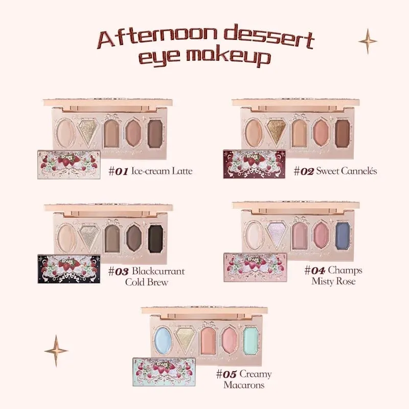 Flower Knows Strawberry Rococo Σετ Μακιγιάζ Glitter Matte Eyeshadow Palette Blusher Power Velvet Κιτ κραγιόν Σετ αρωμάτων