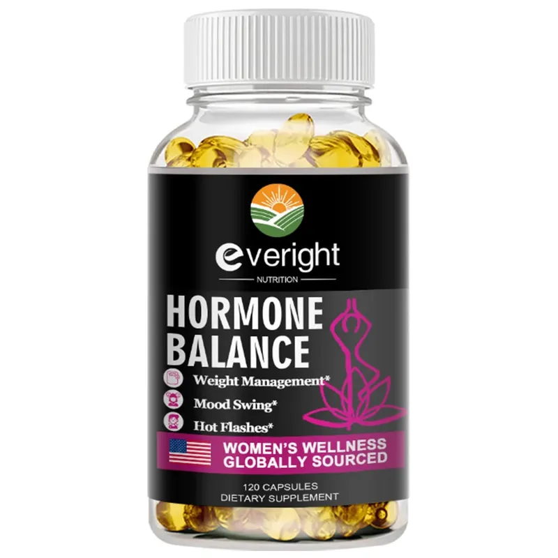 Kumpletong Herbal Menopause Supplement para sa Kababaihan-Multibenefit Menopause Relief Hormone Balanse para sa Night Sweats Mood 120 CAPSULES