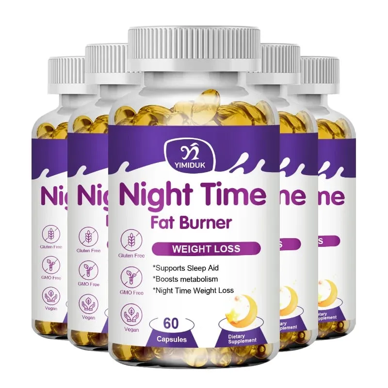 Night Time Slimming Fat Burning Capsules Sinusuportahan ang Pagbabawas ng Timbang Appetite Suppression Metabolism Detoxification para sa Lean Physique