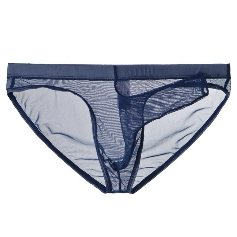 Herenondergoed Mesh Transparante Olifantneusslip Dunne lichtgewicht sneldrogende ademende onderbroek met lage taille