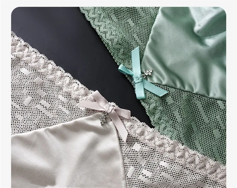 Sexy men's underwear Mesh lace cueca satin splicing sissy cuecas masculino naked feel calzoncillos hombre adults 18 plus size