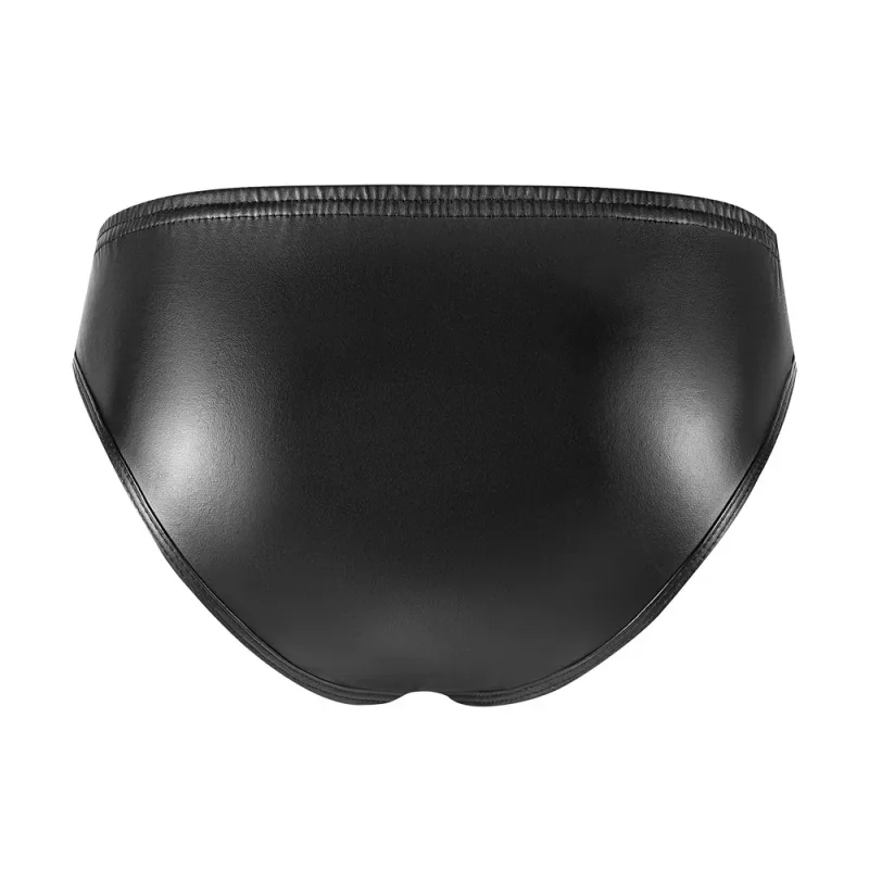 New PU Faux Leather Mens Bikini Briefs Trunks Slips Tights Hot Sexy Underwear Jockstrap Calzoncillos Ropa Panties Tanga Thong