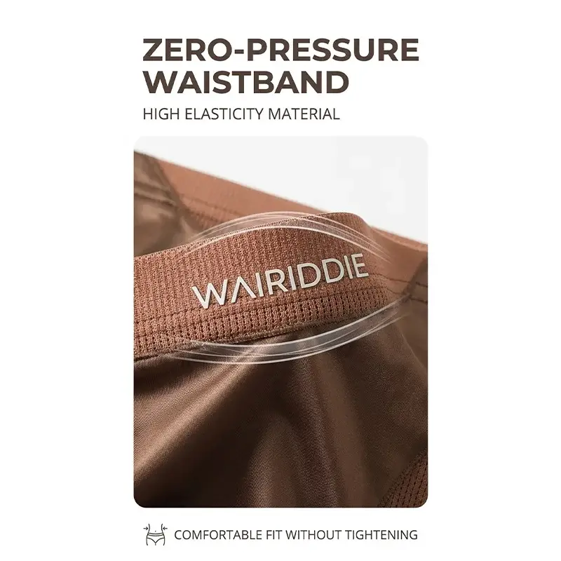 Luxury Satin-like Ice Silk Underwear Cool Breathable Double-side Mesh Men's Panties High Elastic Seamless Lingeries Men's Shorts