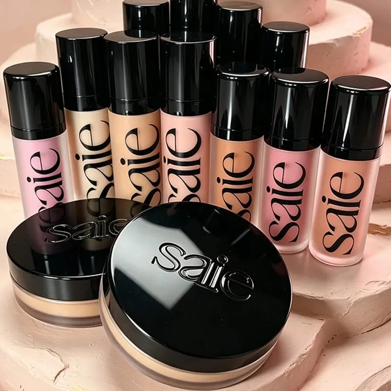 Fashion Saie Glitter Hydration Liquid Powder Blusher Moisturizing Liquid High Gloss Facial Contour Cream Products Makeup