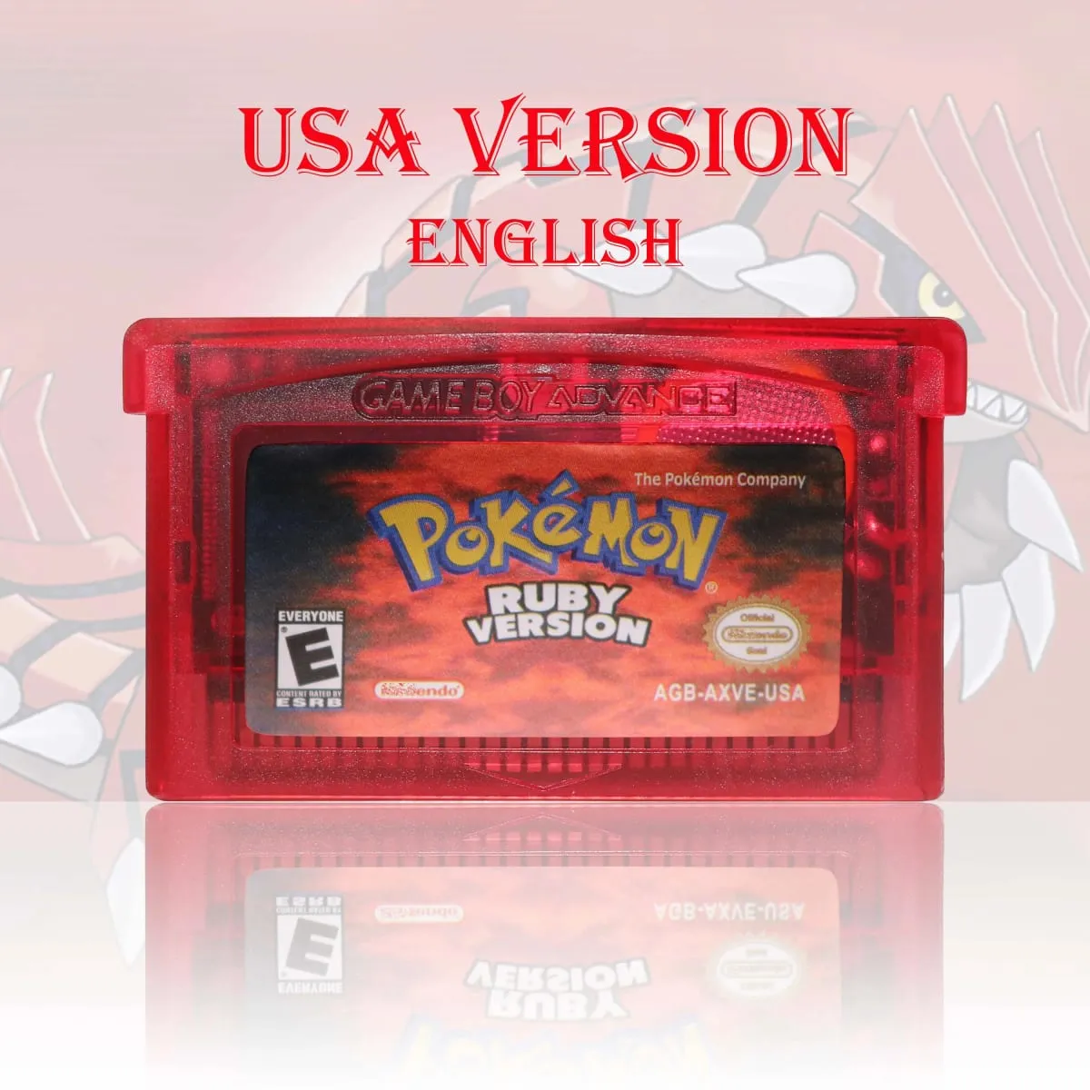 GBC/GBA USA verzió Pokemon Blue/Crystal/Smaragd/Fire Red/Leaf Green Game Cartridge videojáték kártya kiváló minőségű akkumulátorral