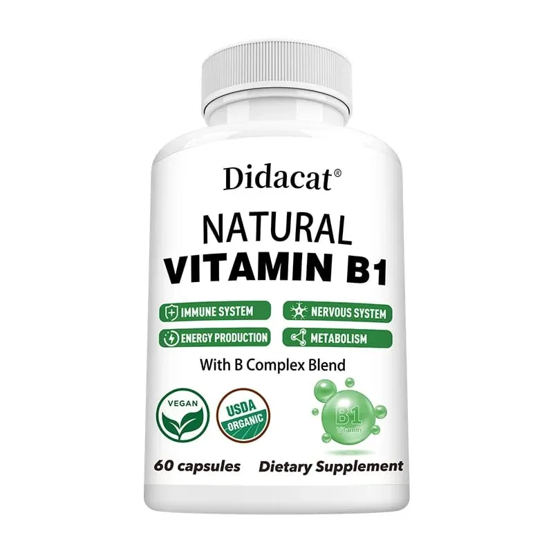 Didacat Vitamin B1 Helps The Immune System Nervous System Energy Support Dietary Supplement