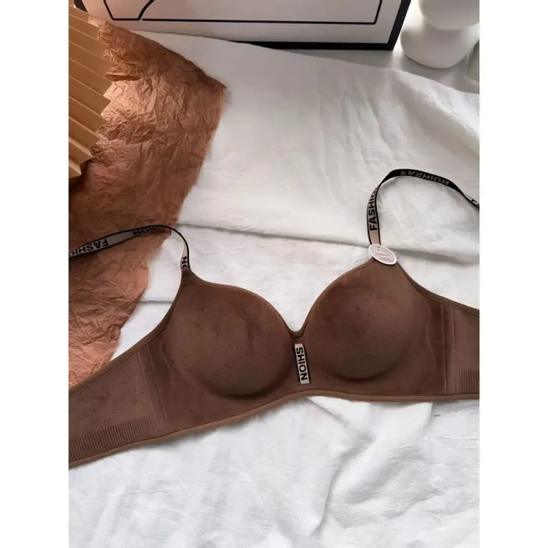 Παχύ σουτιέν 5 εκατοστών χωρίς ραφές Push-Up - Μικρό στήθος που μαζεύει κατά της χαλάρωσης Μαλακό επίπεδο στήθος Ειδικά εσώρουχα χωρίς ατσάλινο δαχτυλίδι