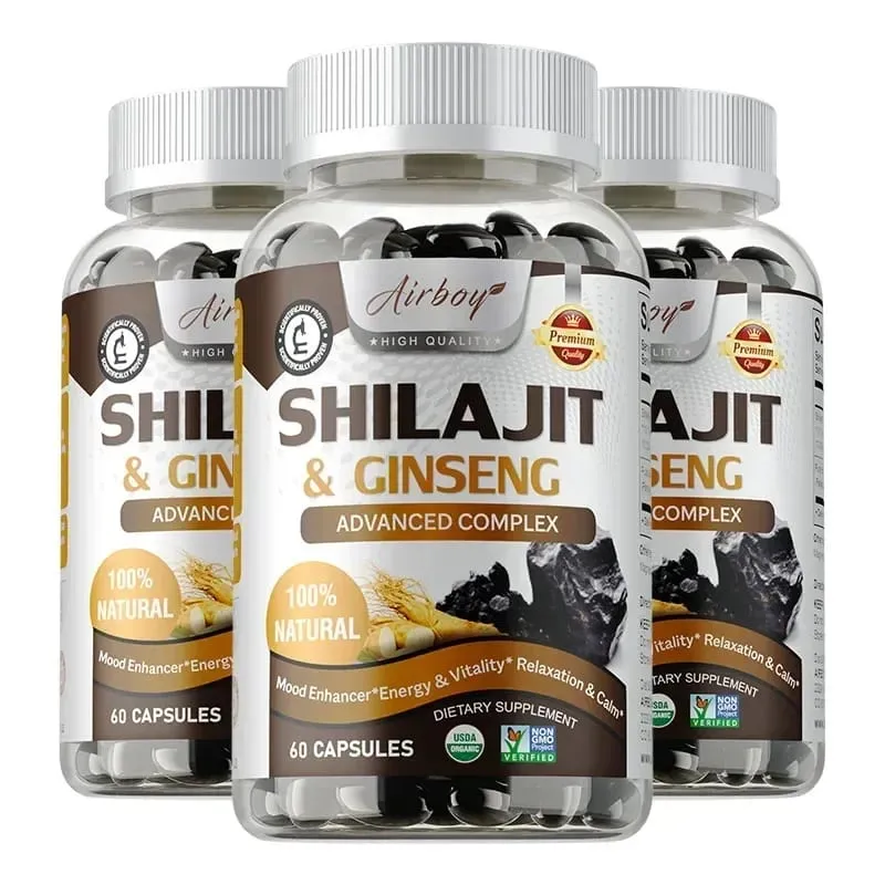 Shilajit & Ginseng - Energy & Vitality Support Improve Mental Clarity Immune Support Increase Endurance Muscle Growth