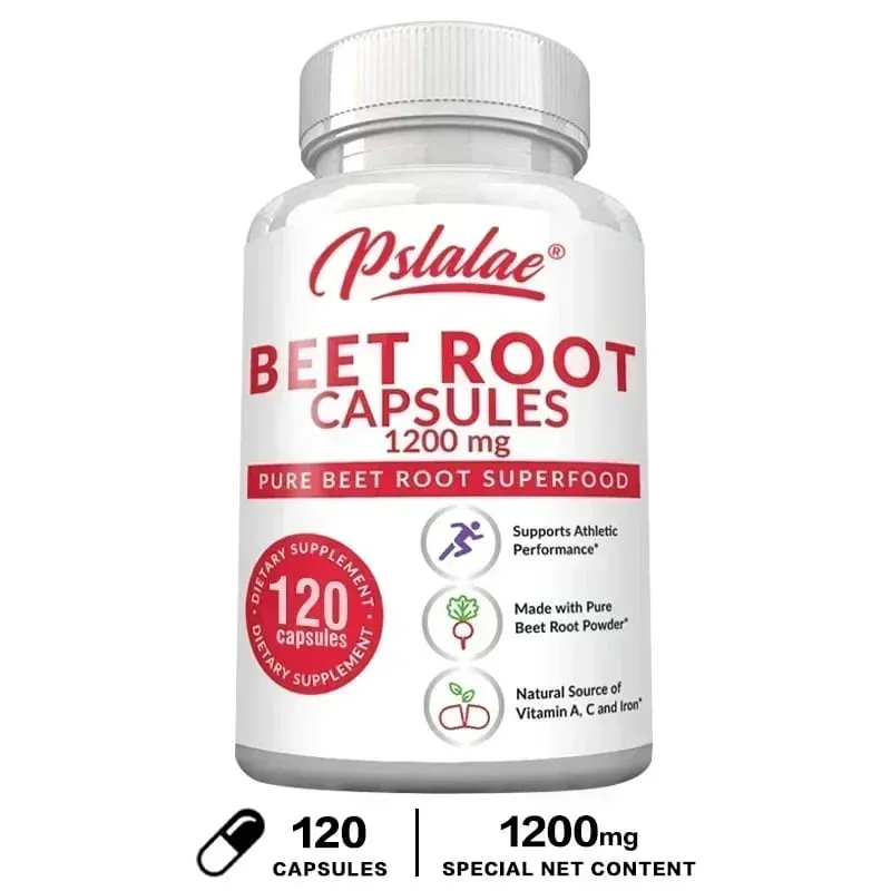Beetroot Capsules - Helps Relieve Fatigue Promotes Heart and Cardiovascular Health Improves Human Immunity Non-GMO