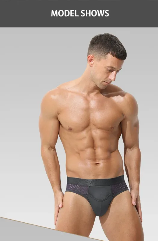 Bullet Separation Panties Men's Sexy U-Convex Briefs Vein Ice Silk Scrotal Rim Sperm Cord Shorts Varicose Heads