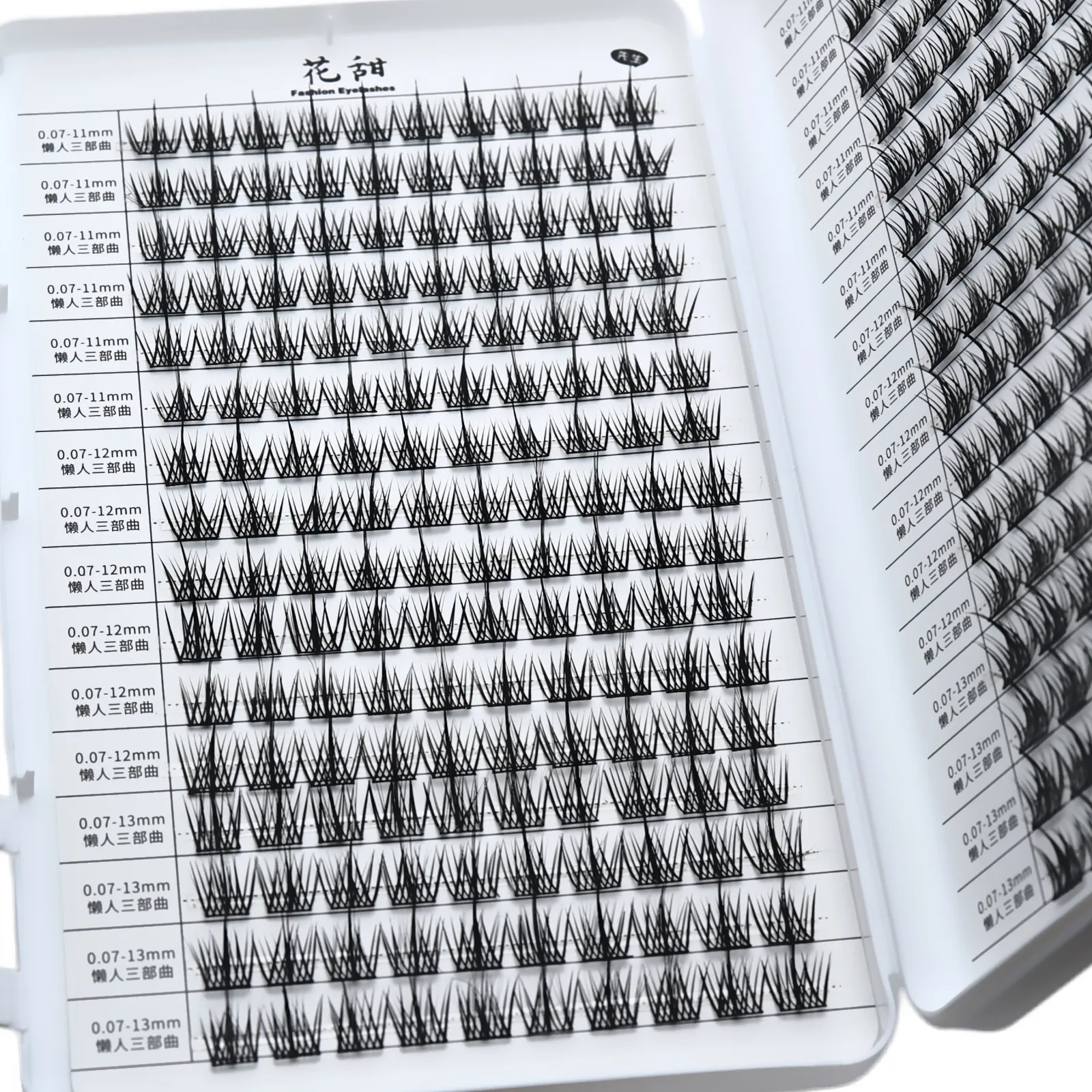 D Curl Cluster Eyelashes Mixed Length Individual False Lashes Natural Wispy Reusable DIY Lash Extensions For Home Eye Makeup