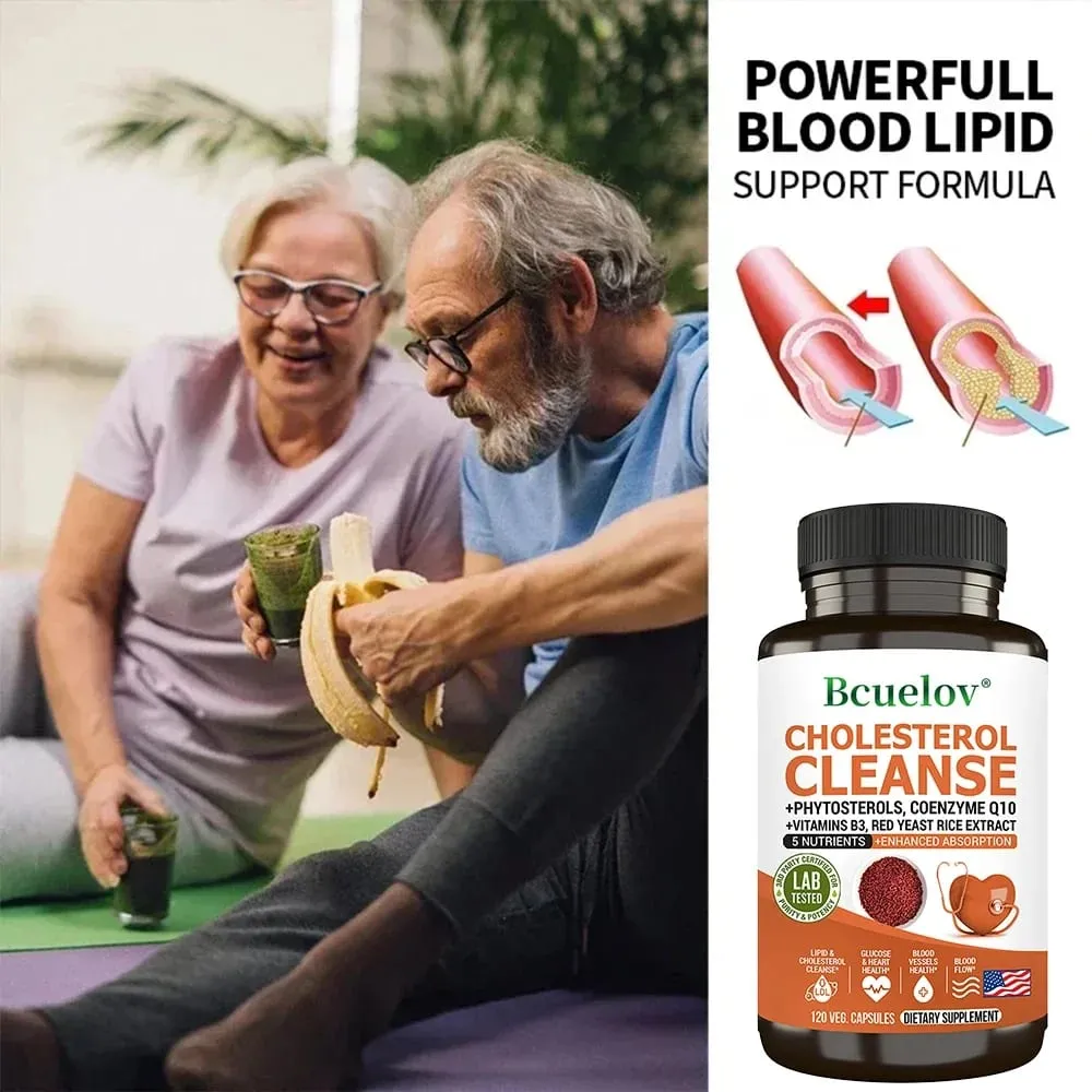 Cholesterol Cleanse Supplement - Tumutulong sa Pagbaba ng Mga Antas ng Cholesterol at Nagtataguyod ng Malusog na Cardiovascular at Arterial Circulation — image 4