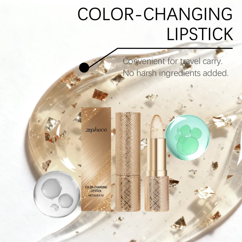 Color Changing Lipstick Transparent Waterproof Long Lasting Moisturizing Crystal Jelly Pearlescent Repairing Lip Balm Cosmetic