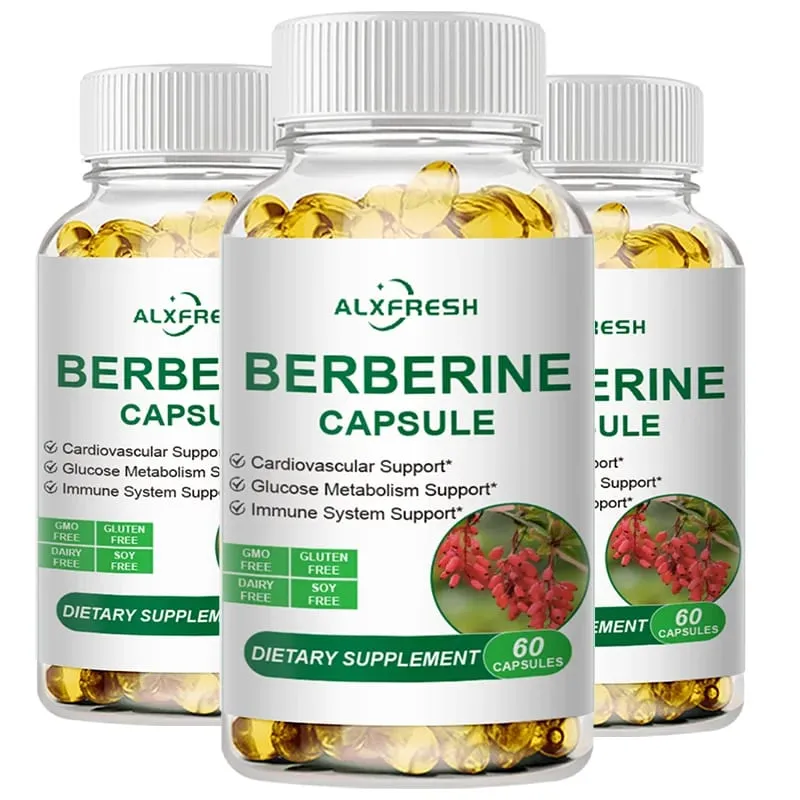 Berberine Capsules Support Oral Inflammation Intestinal Infection Blood Sugar Lipid Regulation Cardiovascular and Antioxidant