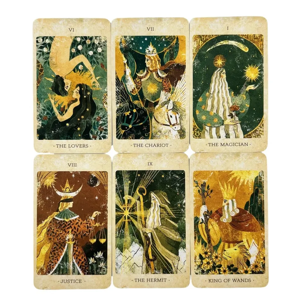 1/3/5 Pcs The Solar Kingdom Tarot Deck Oracle Set Divination English Versions Έκδοση Επιτραπέζιο παιχνίδι παίζοντας Χονδρική