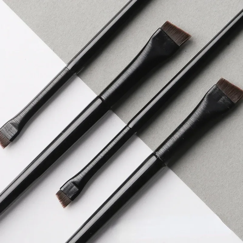 Kuas Rias untuk Wanita Kuas Kontur Alis Pisau Halus Datar Kuas Eyeliner Alat Kecantikan Kosmetik Alis Liner Profesional