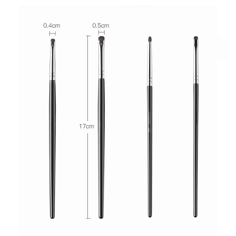 Detail Kleine oogschaduw Make-up kwasten Wenkbrauwborstel Platte fijne eyelinerborstel Hoogtepunten Smudge Zijderups Schaduwborstel Make-up tool
