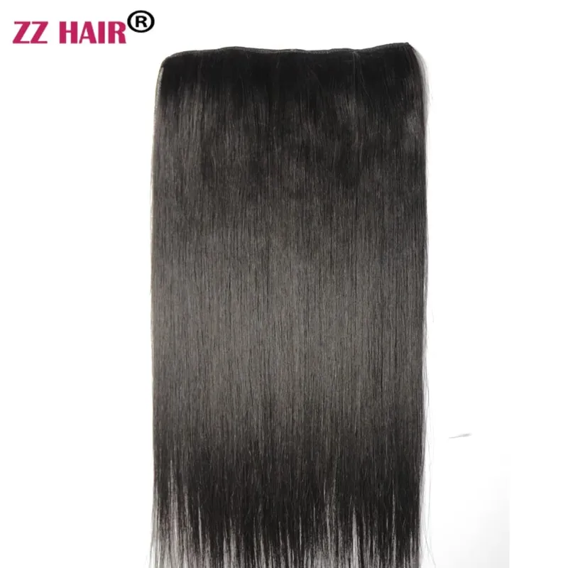 O 100% ברזילאי אנושי רמי תוספות שיער 16"-28" 1 יחידות סט 100 גרם-200 גרם ללא תחרה 5 קליפס בחתיכה אחת טבעי ישר